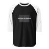 3/4 sleeve raglan shirt